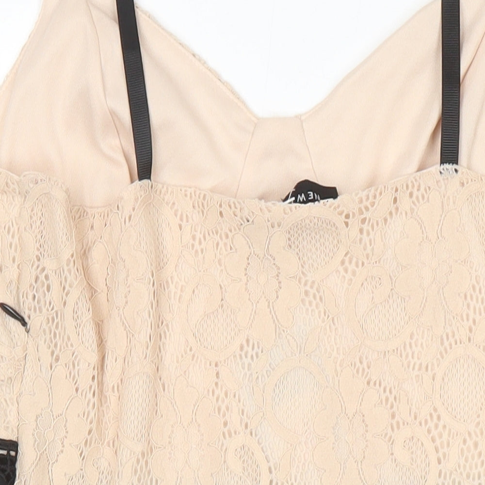 New Look Womens Multicoloured Houndstooth Polyester A-Line Size 10 Sweetheart