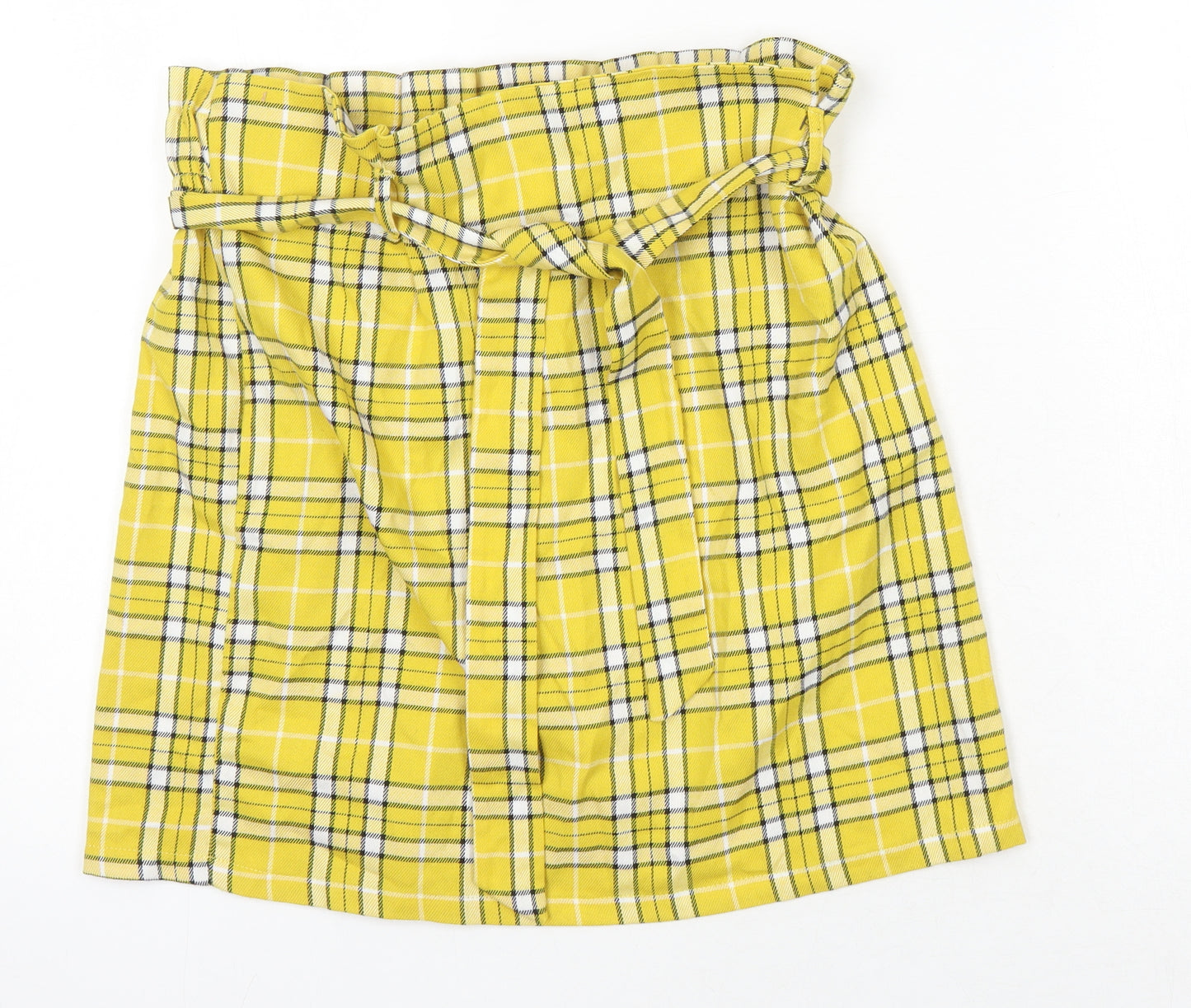 New Look Womens Yellow Camouflage Polyester Mini Skirt Size 12