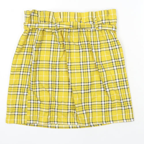 New Look Womens Yellow Camouflage Polyester Mini Skirt Size 12