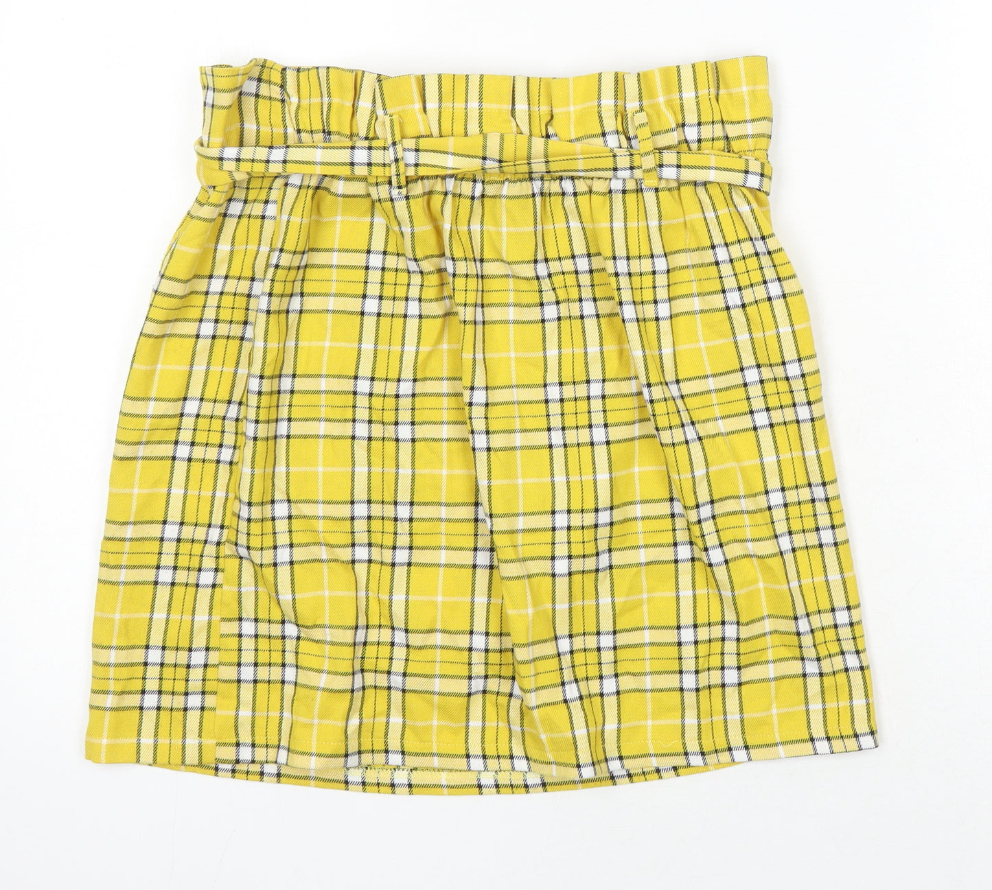 New Look Womens Yellow Camouflage Polyester Mini Skirt Size 12