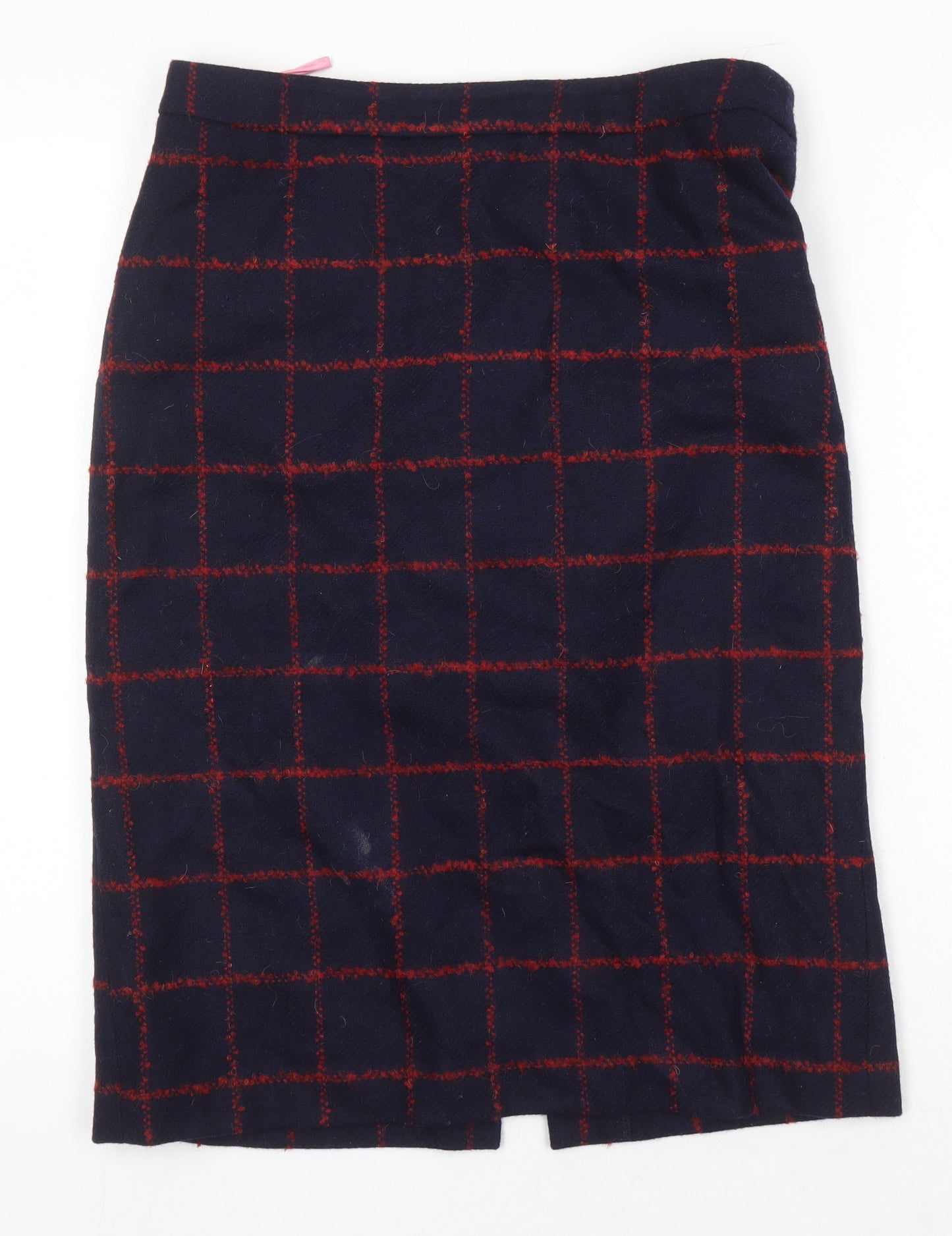 Moon Womens Multicoloured Check Wool Straight & Pencil Skirt Size 12