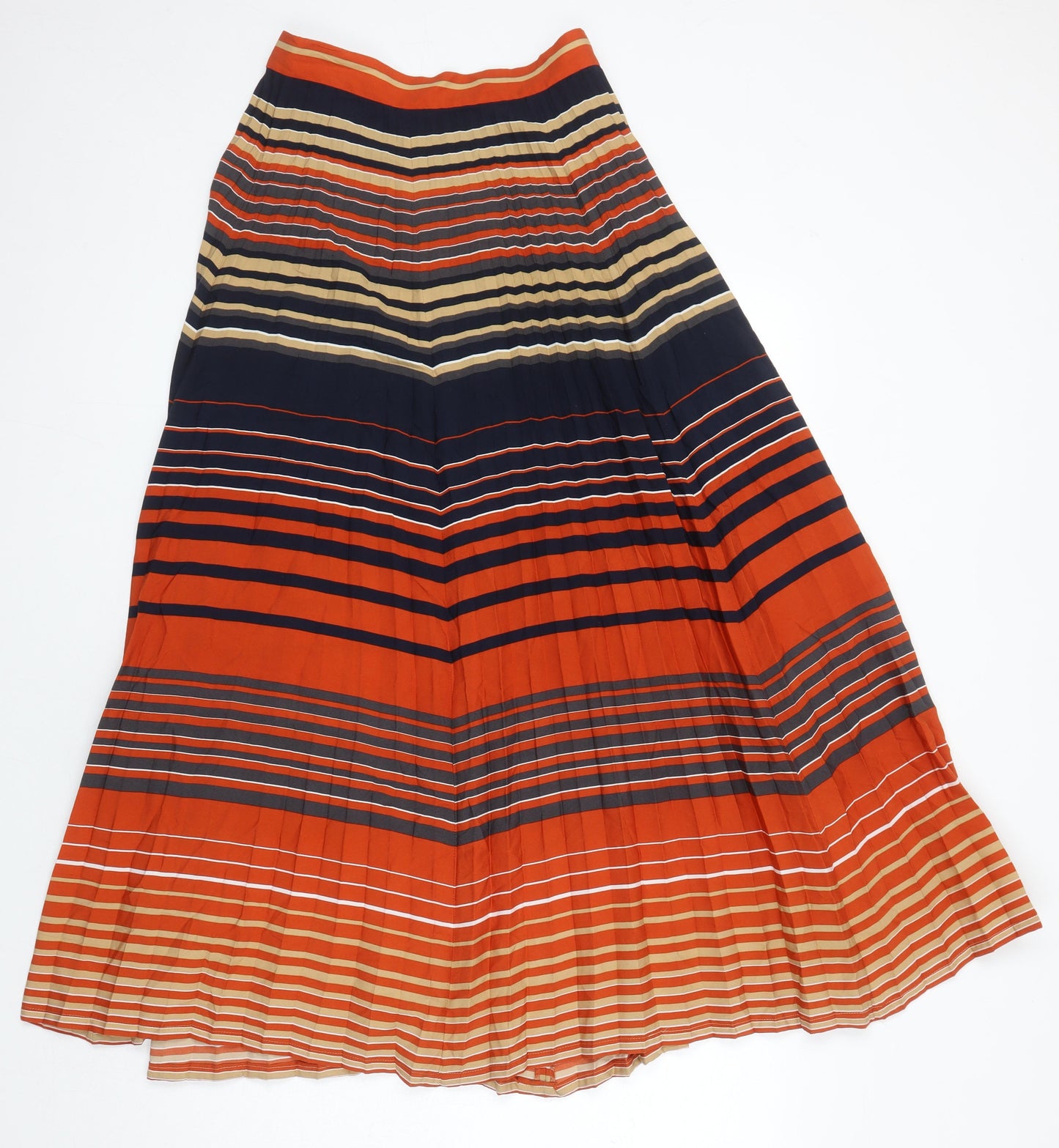 NW3 Womens Multicoloured Striped Polyester Pleated Skirt Size 8