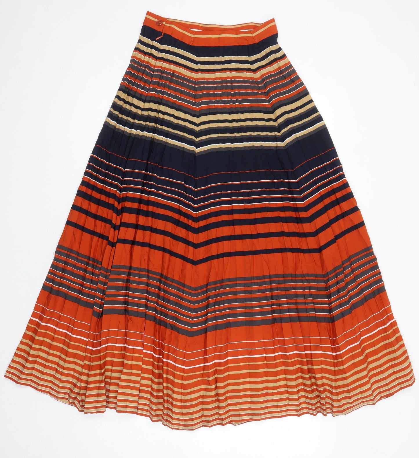 NW3 Womens Multicoloured Striped Polyester Pleated Skirt Size 8