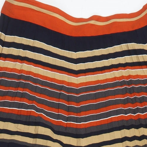 NW3 Womens Multicoloured Striped Polyester Pleated Skirt Size 8