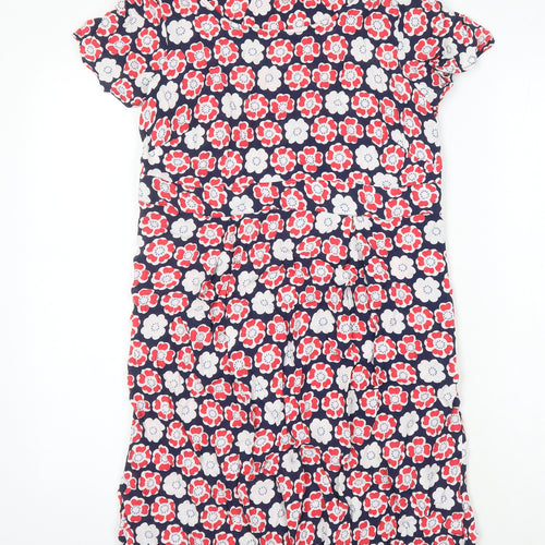Faithful & True Womens Multicoloured Floral Viscose Shift Size 14 Boat Neck