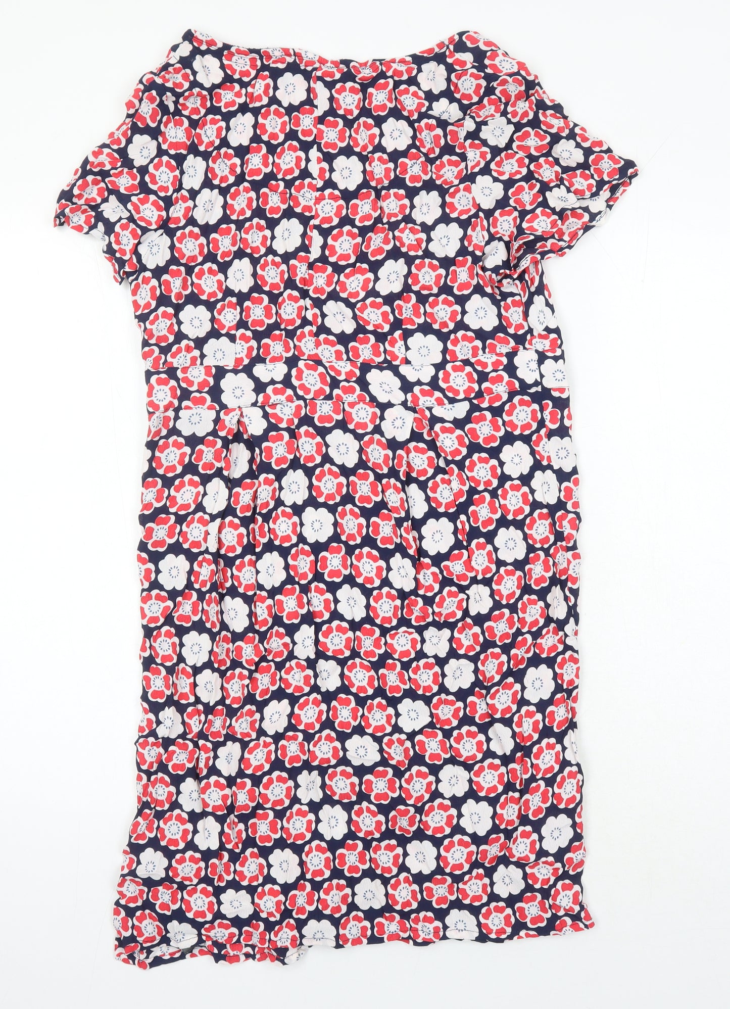 Faithful & True Womens Multicoloured Floral Viscose Shift Size 14 Boat Neck