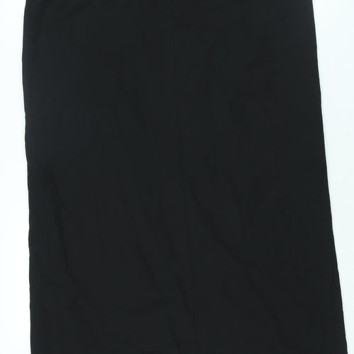 NEXT Womens Black Polyester Straight & Pencil Skirt Size 16 Zip - Vented