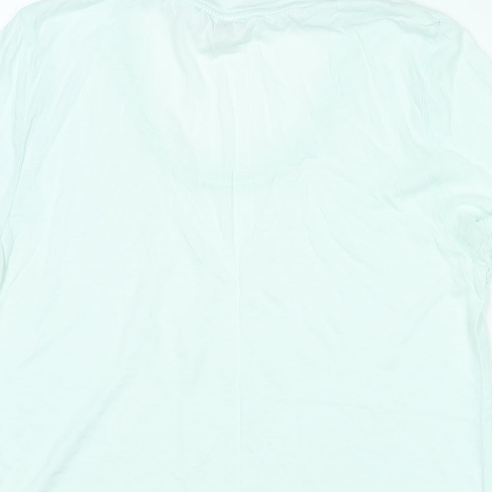Reiss Womens Green Lyocell Basic T-Shirt Size M Round Neck
