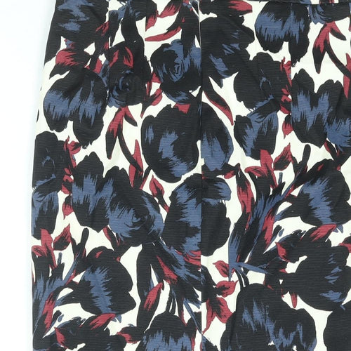 Jigsaw Womens Multicoloured Floral Viscose Straight & Pencil Skirt Size 4 Zip