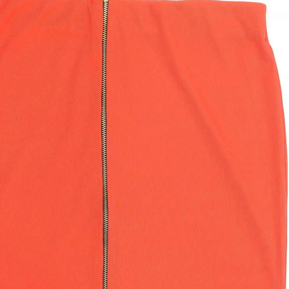 Dorothy Perkins Womens Red Polyester Straight & Pencil Skirt Size 16 Zip