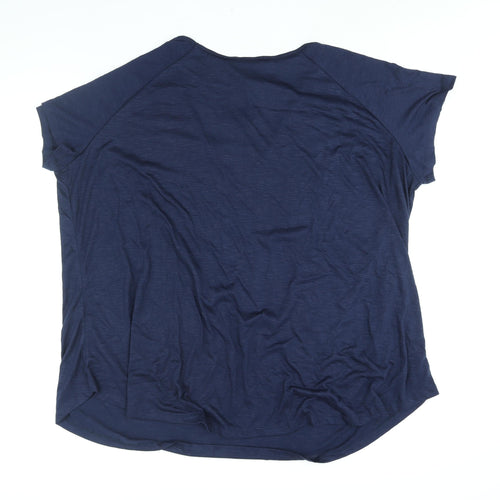 Avenue Womens Blue Viscose Basic T-Shirt Size 30 V-Neck - Size 30-32