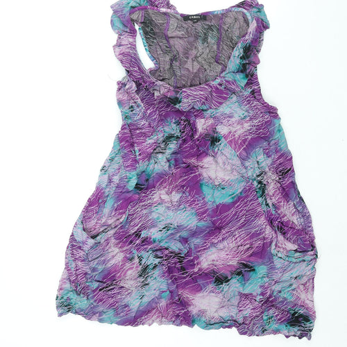 Izabel Womens Multicoloured Geometric Viscose Camisole Blouse Size 2XL Scoop Neck - Pocket