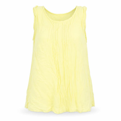 Just Elegance Womens Yellow Viscose Camisole Blouse Size 12 Scoop Neck