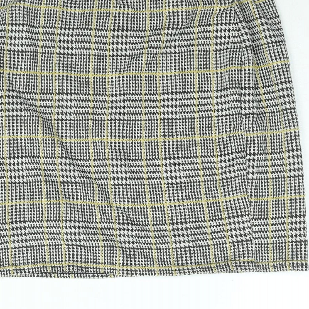 New Look Womens Multicoloured Check Polyester Mini Skirt Size 10