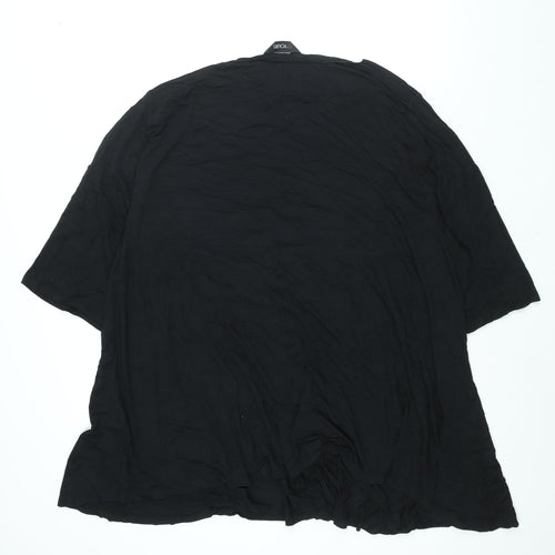 Yours Womens Black Viscose T-Shirt Dress Size 30 Round Neck Pullover - Size 30-32