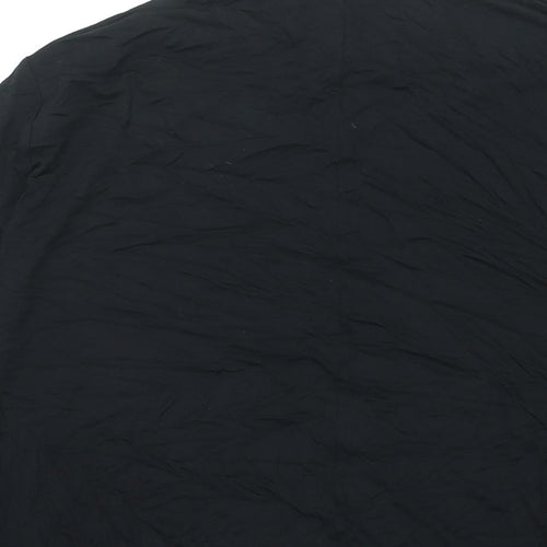 Yours Womens Black Viscose T-Shirt Dress Size 30 Round Neck Pullover - Size 30-32