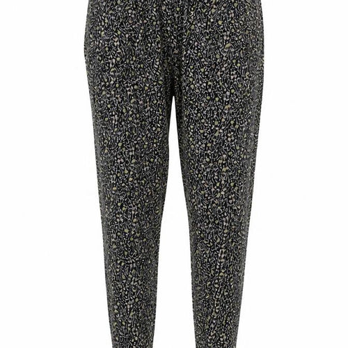 NEXT Womens Black Floral Viscose Harem Trousers Size 8 L29 in Regular