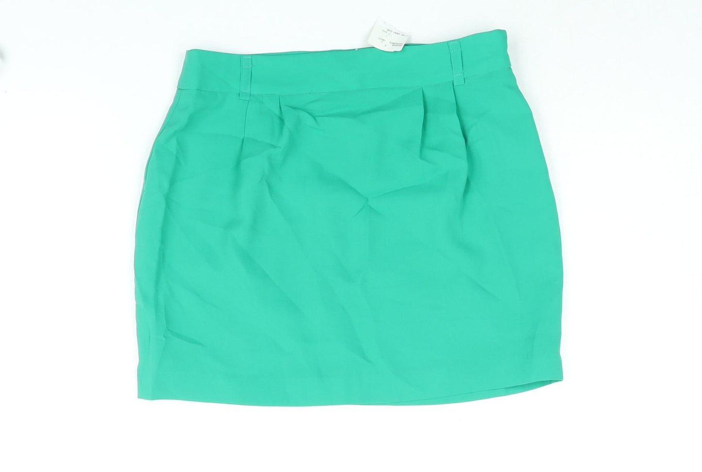 FOREVER 21 Womens Green Polyester Mini Skirt Size S Zip