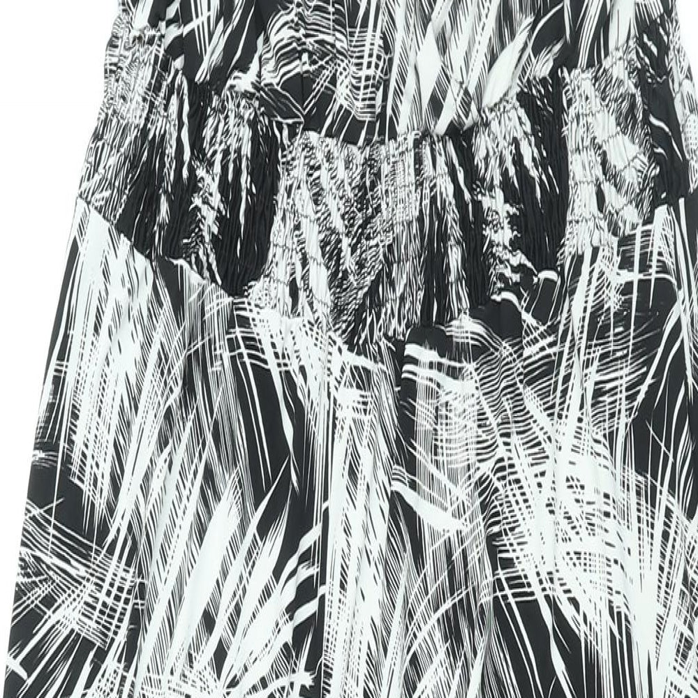 Kaleidoscope Womens Black Geometric Polyester Jumpsuit One-Piece Size 14 L30 in Pullover