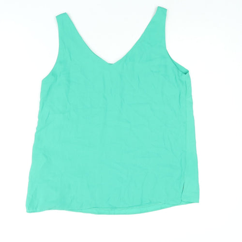 Wallis Womens Green Polyester Camisole Blouse Size 10 Scoop Neck