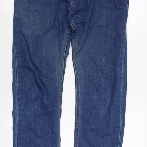 Ralph Lauren Mens Blue Cotton Straight Jeans Size 32 in L30 in Regular Button