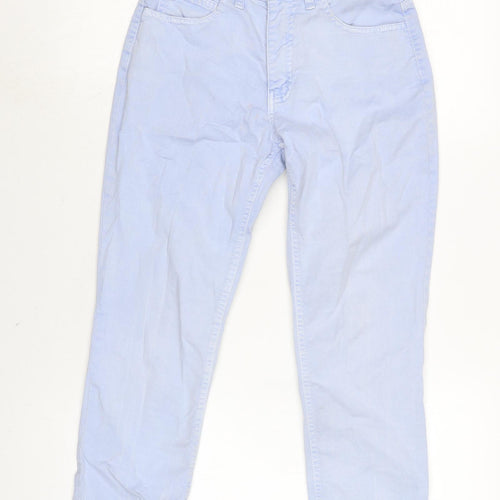 Amazing Women Womens Blue Cotton Blend Straight Jeans Size 8 L24 in Regular Zip