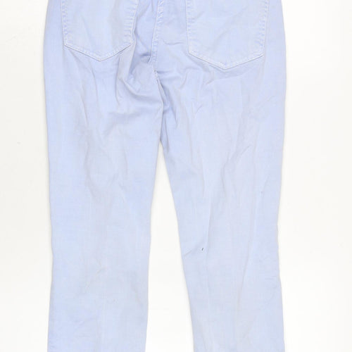 Amazing Women Womens Blue Cotton Blend Straight Jeans Size 8 L24 in Regular Zip