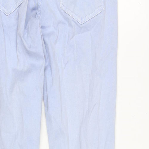 Amazing Women Womens Blue Cotton Blend Straight Jeans Size 8 L24 in Regular Zip