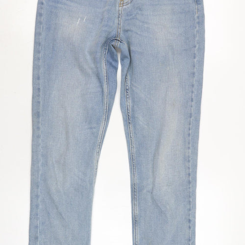 Sisley Womens Blue Cotton Blend Straight Jeans Size 28 in L33 in Regular Zip