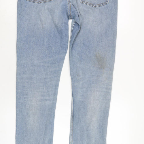 Sisley Womens Blue Cotton Blend Straight Jeans Size 28 in L33 in Regular Zip