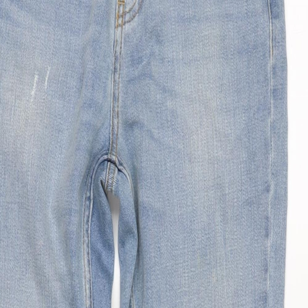 Sisley Womens Blue Cotton Blend Straight Jeans Size 28 in L33 in Regular Zip