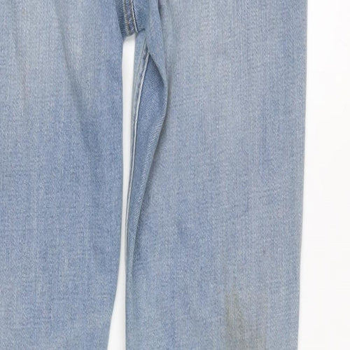 Sisley Womens Blue Cotton Blend Straight Jeans Size 28 in L33 in Regular Zip