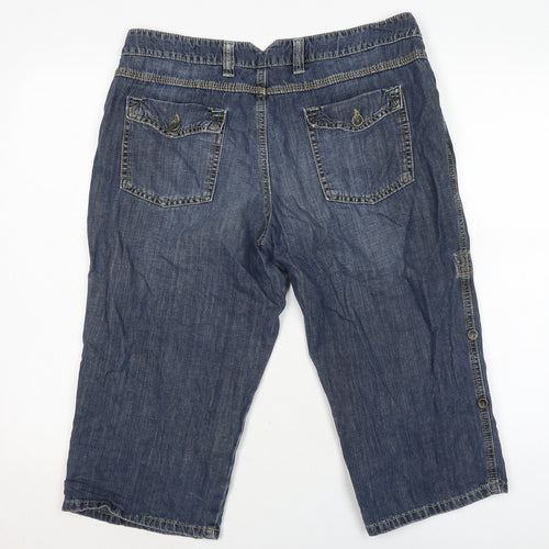 White Stuff Mens Blue Cotton Bermuda Shorts Size 30 in L10 in Regular Button