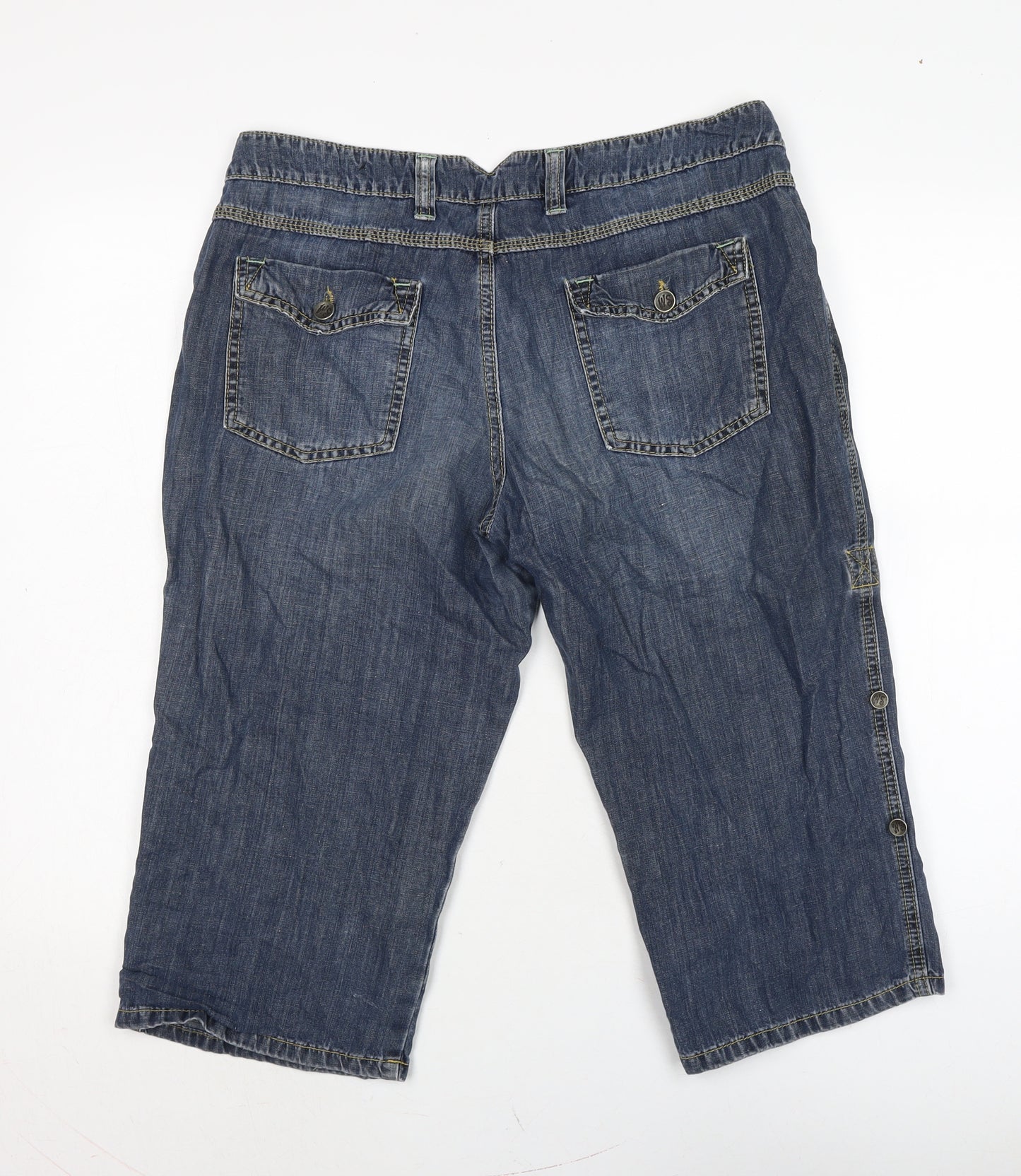 White Stuff Mens Blue Cotton Bermuda Shorts Size 30 in L10 in Regular Button