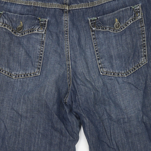 White Stuff Mens Blue Cotton Bermuda Shorts Size 30 in L10 in Regular Button