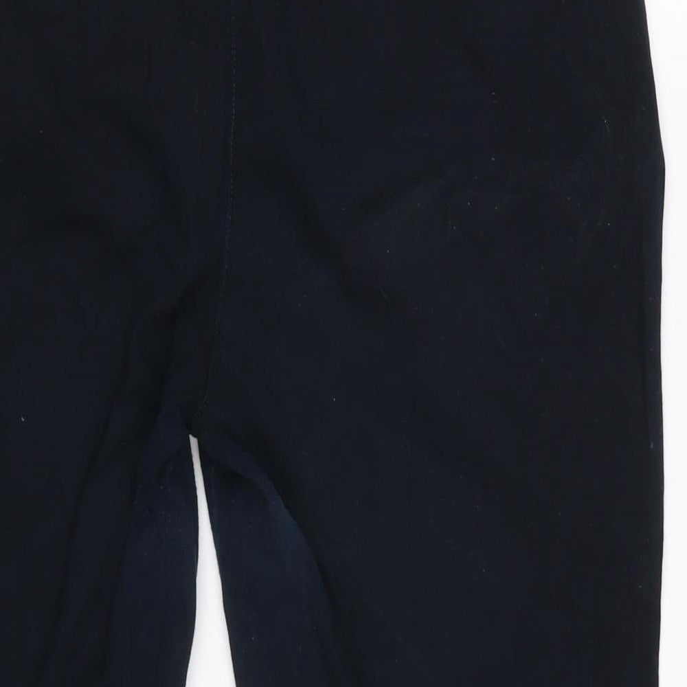 Wallis Womens Blue Cotton Blend Cropped Jeans Size 16 L23 in Regular Zip
