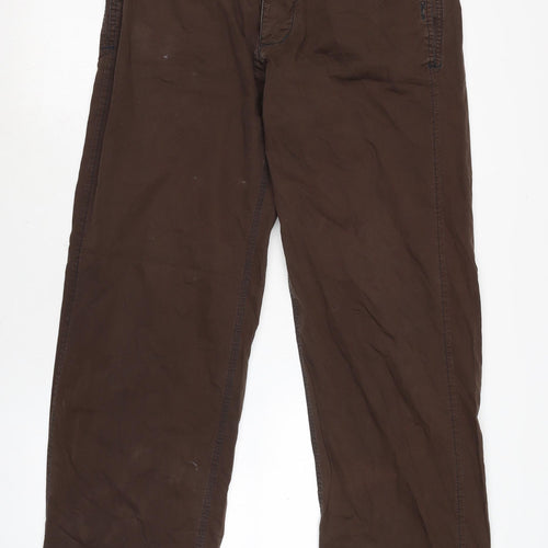 Paul Smith Mens Brown Polyester Trousers Size 32 in L32 in Regular Button