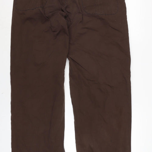 Paul Smith Mens Brown Polyester Trousers Size 32 in L32 in Regular Button