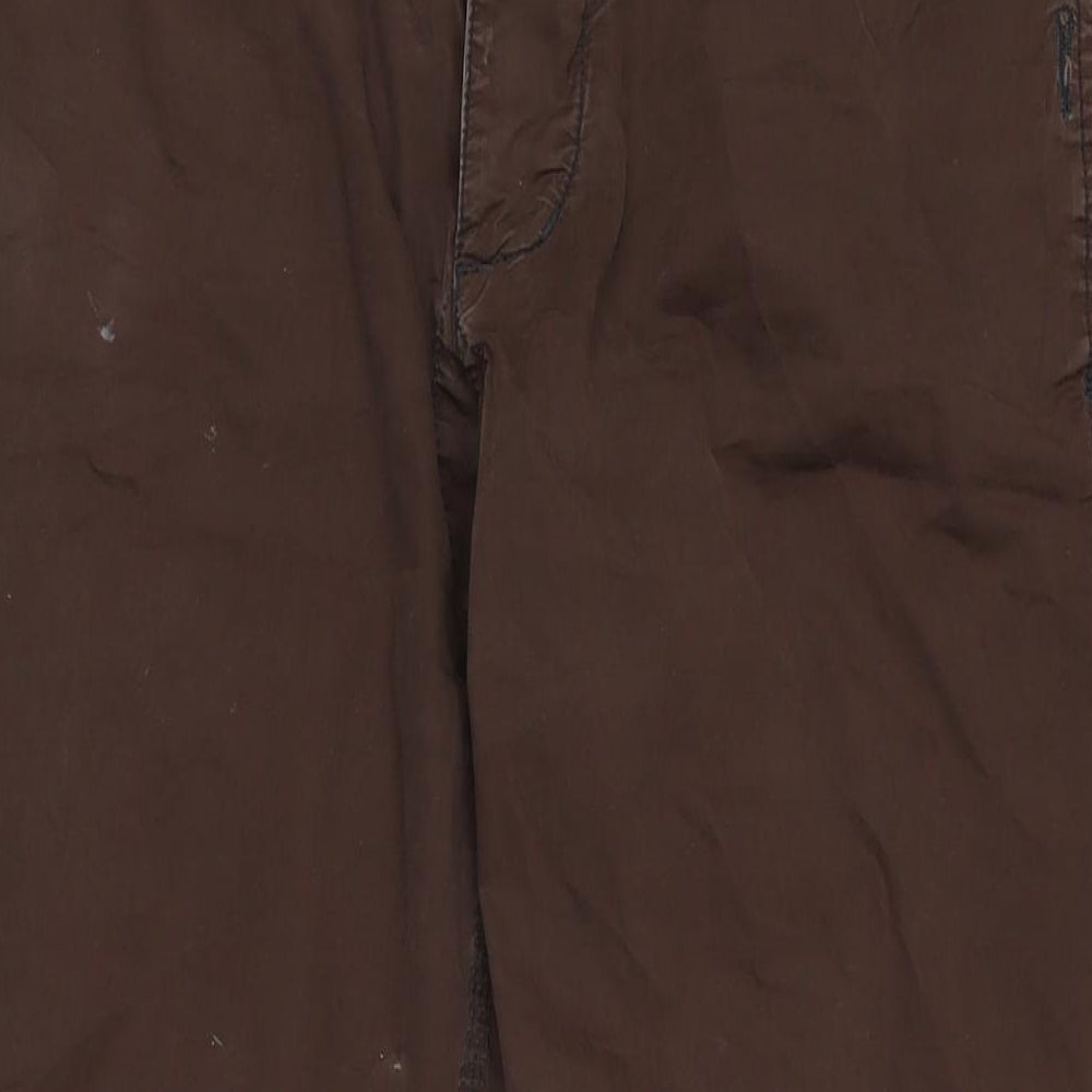 Paul Smith Mens Brown Polyester Trousers Size 32 in L32 in Regular Button