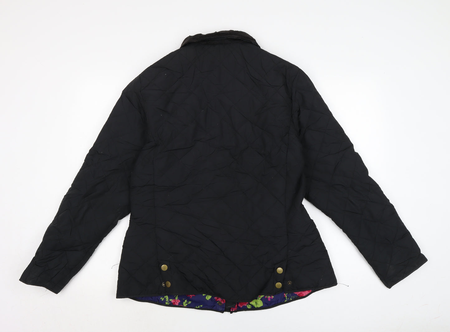 Betty kay Womens Black Quilted Jacket Size 16 Zip