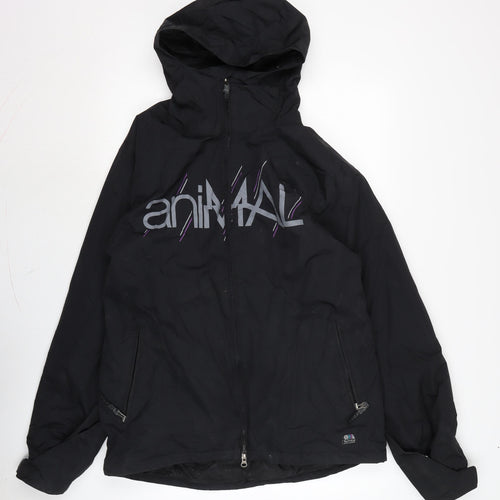Technicals Mens Black Anorak Coat Size M Zip