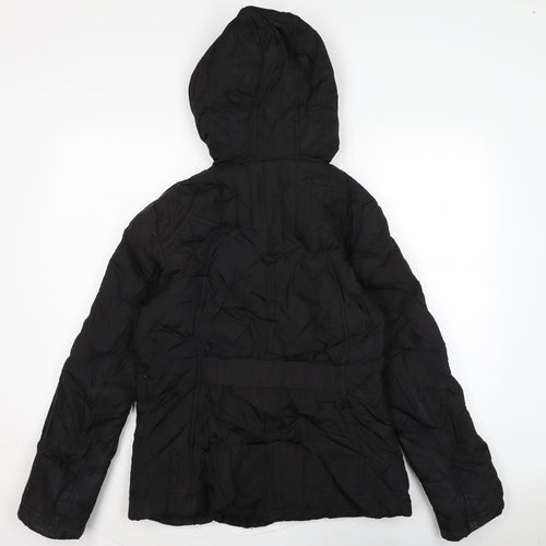 Jenson Womens Black Puffer Jacket Coat Size 12 Zip