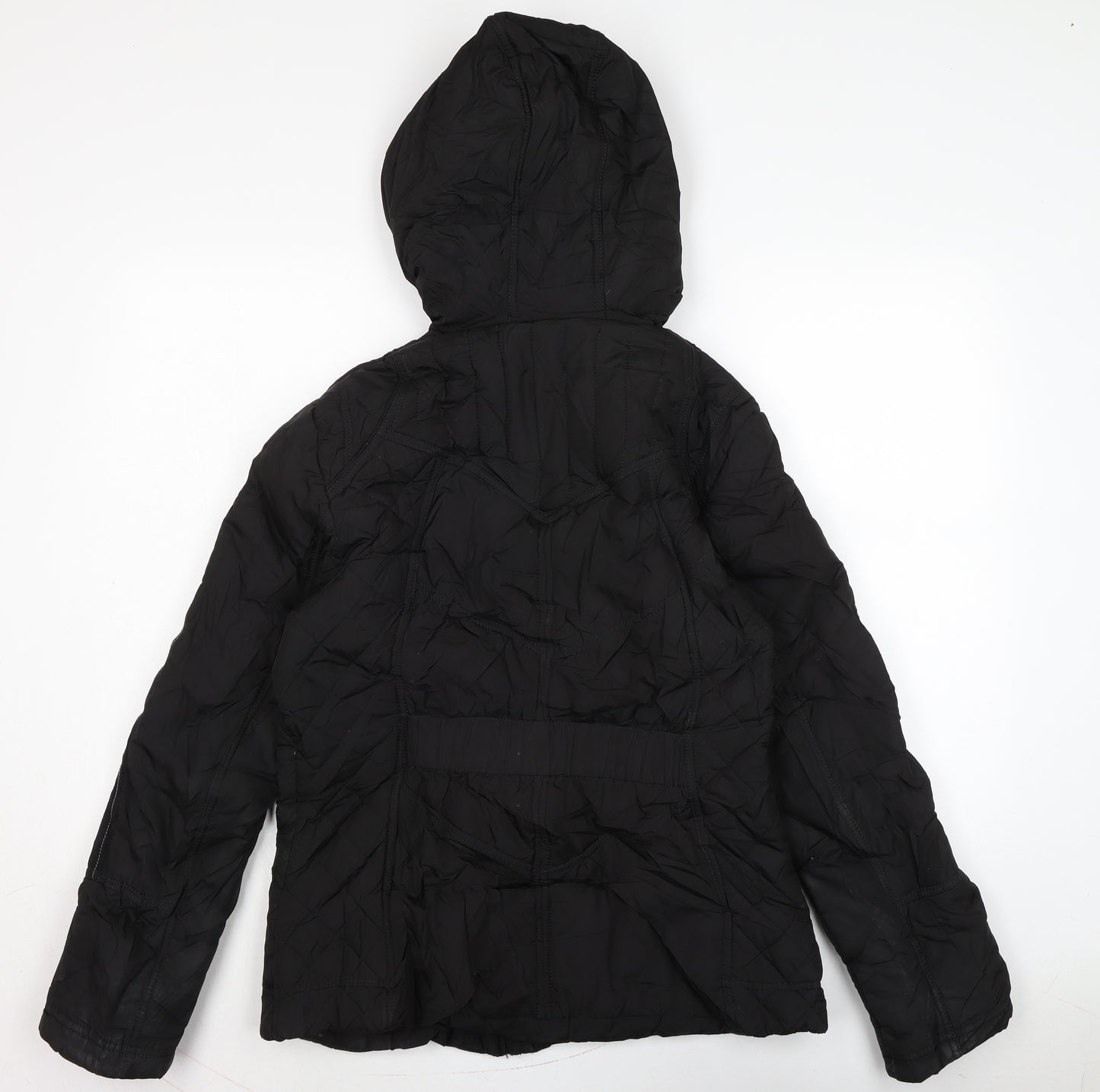 Jenson Womens Black Puffer Jacket Coat Size 12 Zip