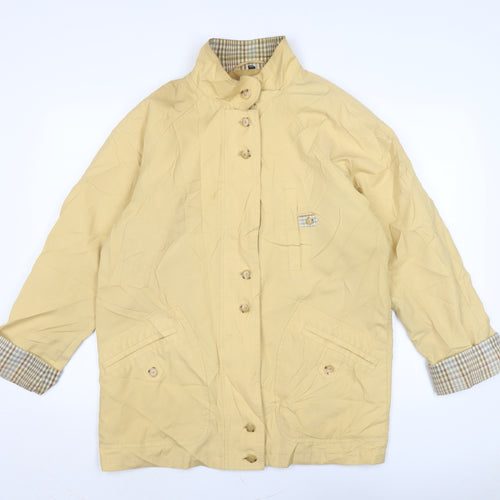 BHS Womens Yellow Anorak Coat Size 12 Zip