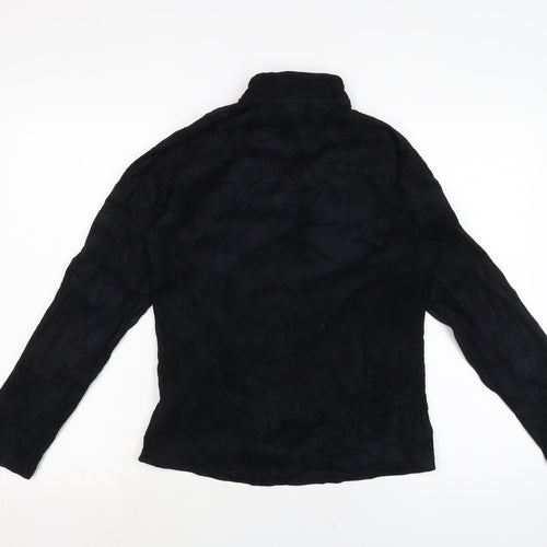 DECATHLON Womens Black Mock Neck Polyester Full Zip Jumper Size M