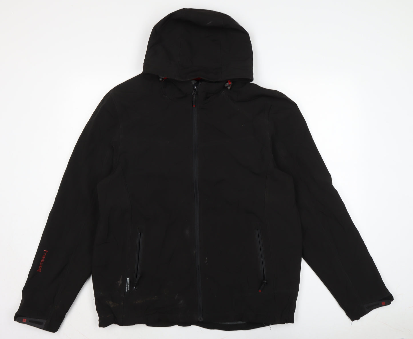 Mountain Warehouse Mens Black Windbreaker Jacket Size L Zip - Softshell.