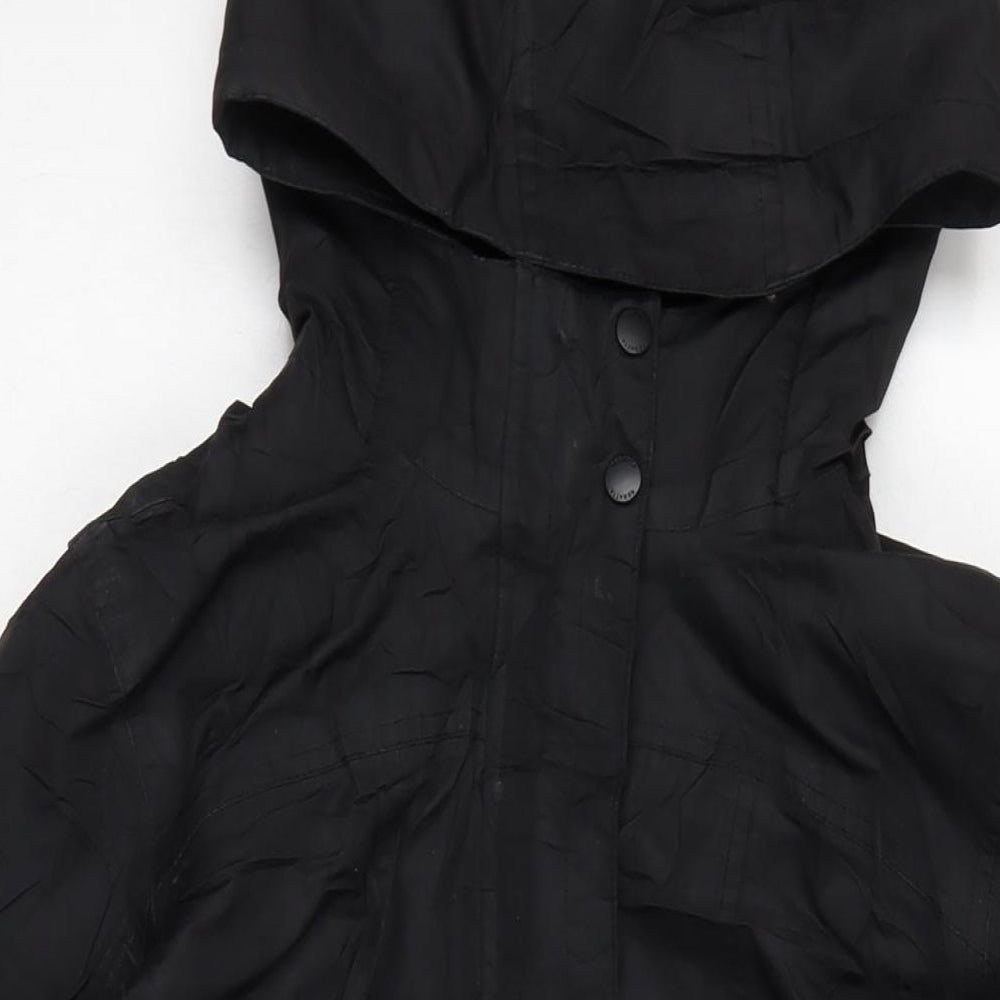 Regatta Womens Black Rain Coat Coat Size 14 Zip