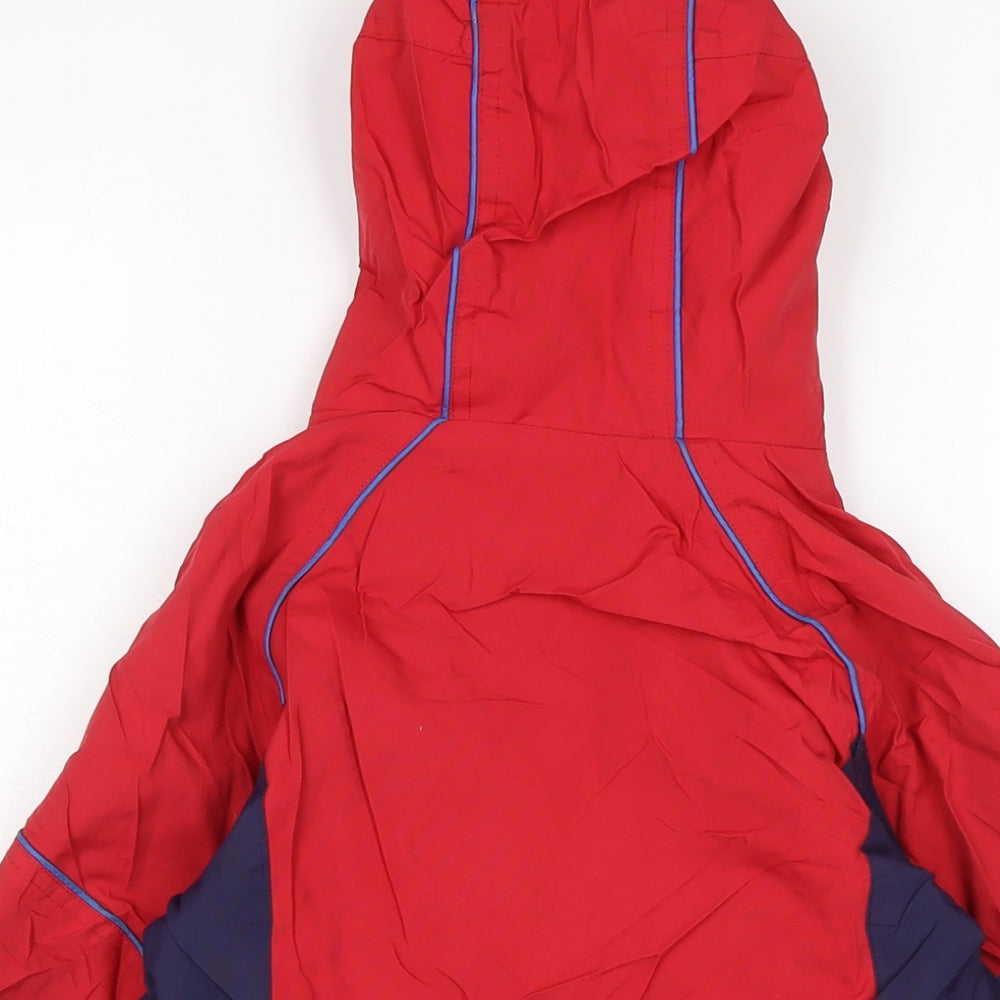 Marks and Spencer Boys Red Rain Coat Coat Size 5-6 Years Zip