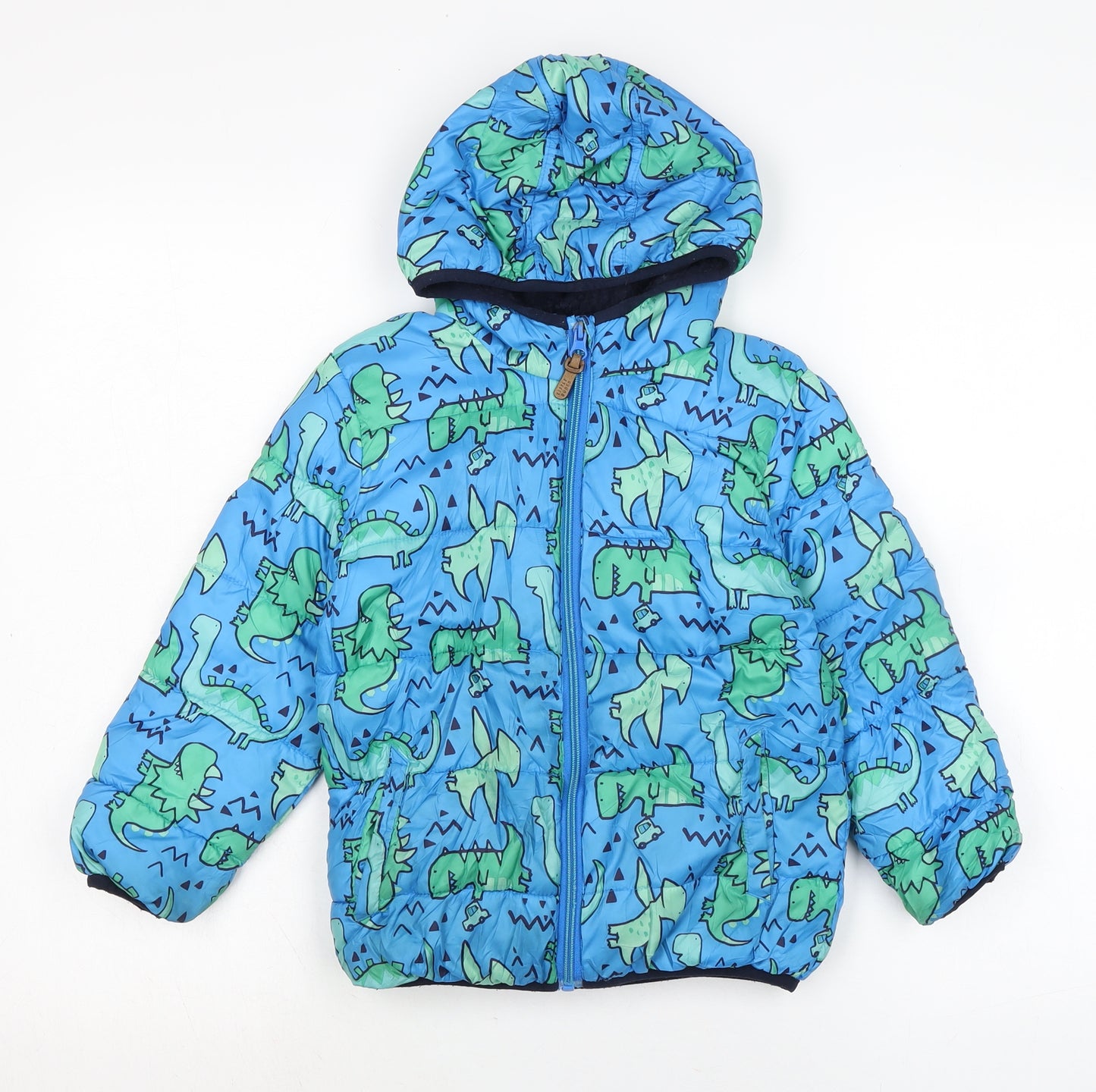 NEXT Boys Blue Anorak Coat Size 5-6 Years Zip