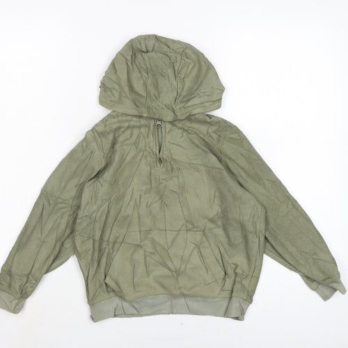 Marks and Spencer Boys Green Polyester Pullover Hoodie Size 7-8 Years